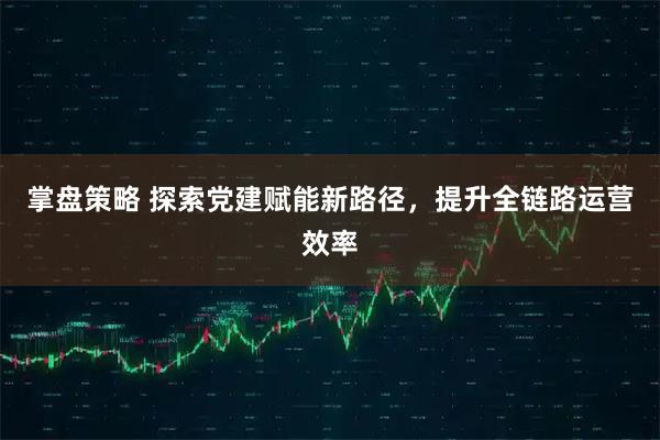 掌盘策略 探索党建赋能新路径，提升全链路运营效率